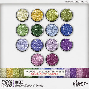 Irises Glitters by Aimee Harrison