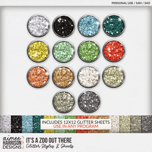 It's a Zoo Out There Glitters by Aimee Harrison