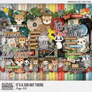 It's a Zoo Out There Page Kit by Aimee Harrison