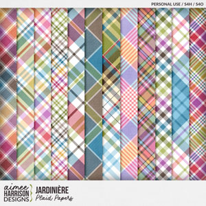 Jardinière Plaid Papers by Aimee Harrison