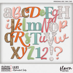 Lilies Alphabet Sets by Aimee Harrison