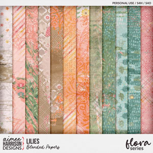 Lilies Blended Papers by Aimee Harrison