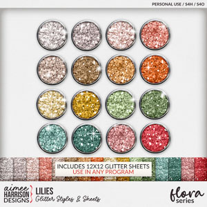 Lilies Glitters by Aimee Harrison