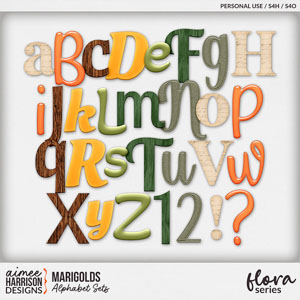 Marigolds Alphabet Sets by Aimee Harrison