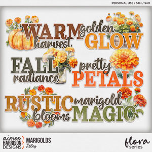Marigolds Titles by Aimee Harrison