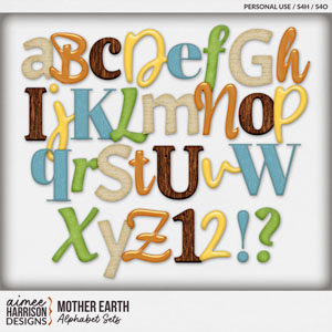 Mother Earth Alphabet Sets by Aimee Harrison