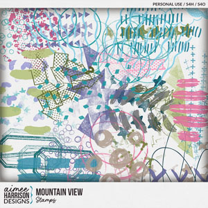 Mountain View Stamps by Aimee Harrison