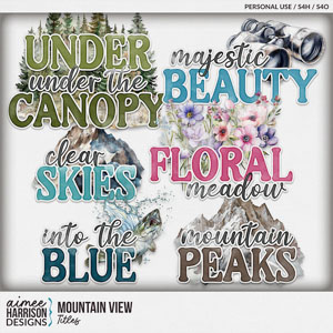 Mountain View Titles by Aimee Harrison