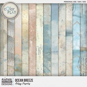Ocean Breeze Artsy Papers by Aimee Harrison