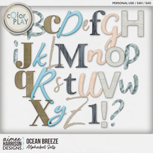 Ocean Breeze Alphabet Sets by Aimee Harrison