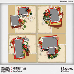 Poinsettias Templates by Aimee Harrison