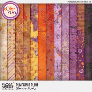 Pumpkln & Plum Blended Papers by Aimee Harrison