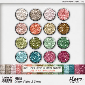 Roses Glitters by Aimee Harrison