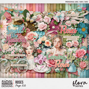 Roses Page Kit by Aimee Harrison
