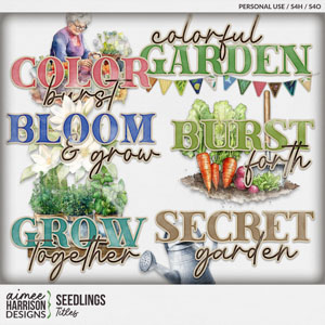Seedlings Titles by Aimee Harrison