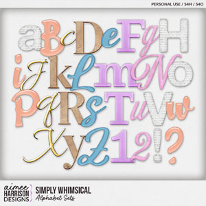 Simply Whimsical Alphabet Sets by Aimee Harrison