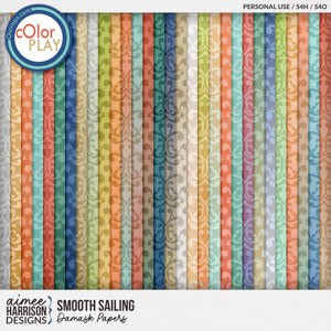Smooth Sailing Damask Papers by Aimee Harrison