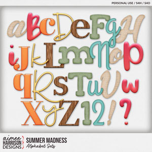 Summer Madness Alphabet Sets by Aimee Harrison