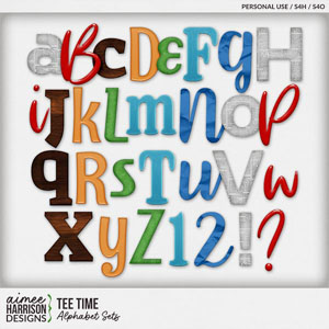 Tee Time Alphabet Sets by Aimee Harrison