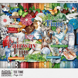 Tee Time Page Kit by Aimee Harrison