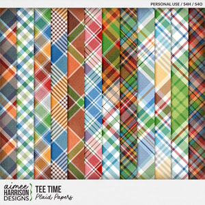 Tee Time Plaid Papers by Aimee Harrison