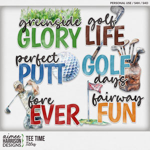 Tee Time Titles by Aimee Harrison