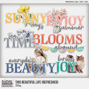 This Beautiful Life {refreshed} Titles by Aimee Harrison
