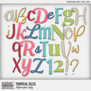 Tropical Isles Alphabet Sets by Aimee Harrison