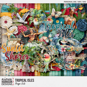 Tropical Isles Page Kit by Aimee Harrison