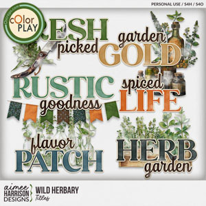 Wild Herbary Titles by Aimee Harrison