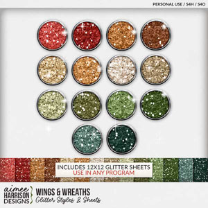 Wings & Wreaths Glitters by Aimee Harrison