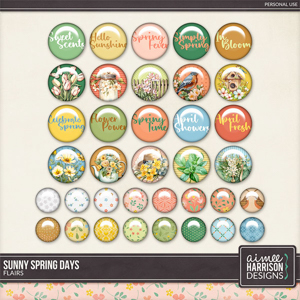 Sunny Spring Days Flairs by Aimee Harrison