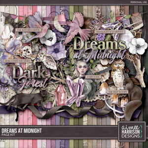 Dreams at Midnight Page Kit by Aimee Harrison