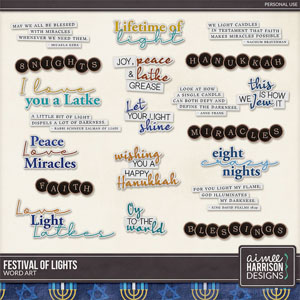 Festival of Lights Word Art by Aimee Harrison