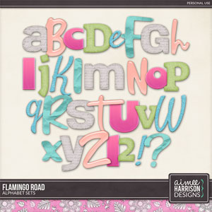 Flamingo Road Alpha Sets by Aimee Harrison