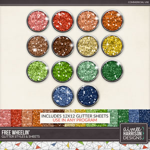 Free Wheelin' Glitters by Aimee Harrison