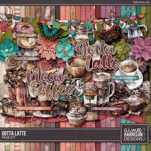 Gotta Latte Page Kit by Aimee Harrison