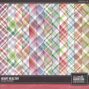 Heart Healthy Plaid Papers by Aimee Harrison