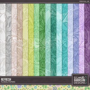 Refresh Floral Papers by Aimee Harrison