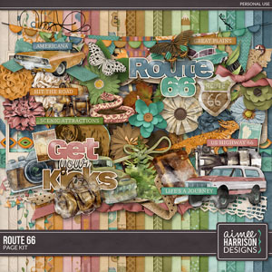 Route 66 Page Kit by Aimee Harrison