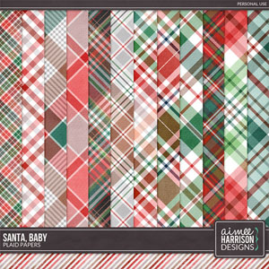 Santa Baby Plaid Papers by Aimee Harrison