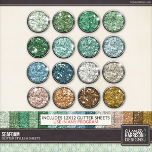 Seafoam Glitters by Aimee Harrison