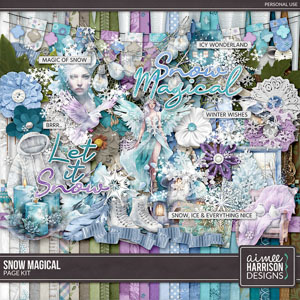 Snow Magical Page Kit by Aimee Harrison