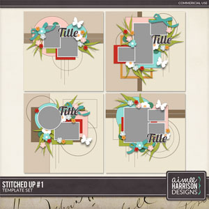 Stitched Up #1 Template Set by Aimee Harrison