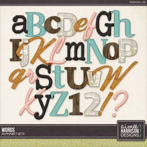 Words Alpha Sets by Aimee Harrison