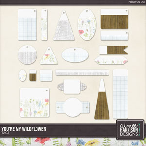 You're My Wildflower Tags by Aimee Harrison