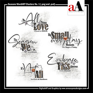 Seasons WordART Clusters No 1