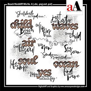 Beach WordART Mix No 4