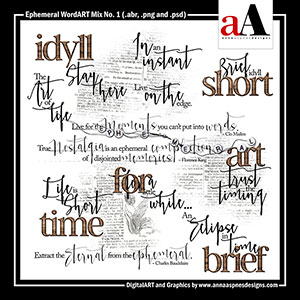 Ephemeral WordART Mix No 1