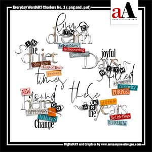 Everyday WordART Clusters No 1 Everyday WordART Clusters No 1
